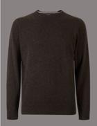 Marks & Spencer Pure Cashmere Crew Neck Jumper Brown