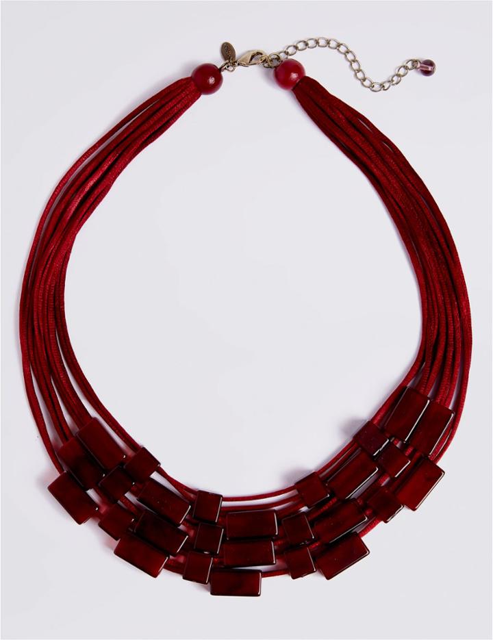 Marks & Spencer Connect Tube Necklace Berry