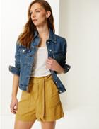 Marks & Spencer Belted Casual Shorts Ochre