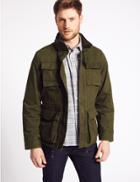 Marks & Spencer Pure Cotton Authentic Jacket With Stormwear&trade; Khaki