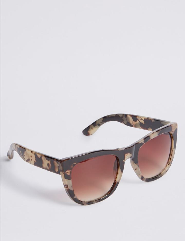 Marks & Spencer Chunky Preppy Square Sunglasses Natural Mix