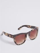 Marks & Spencer Chunky Preppy Square Sunglasses Natural Mix
