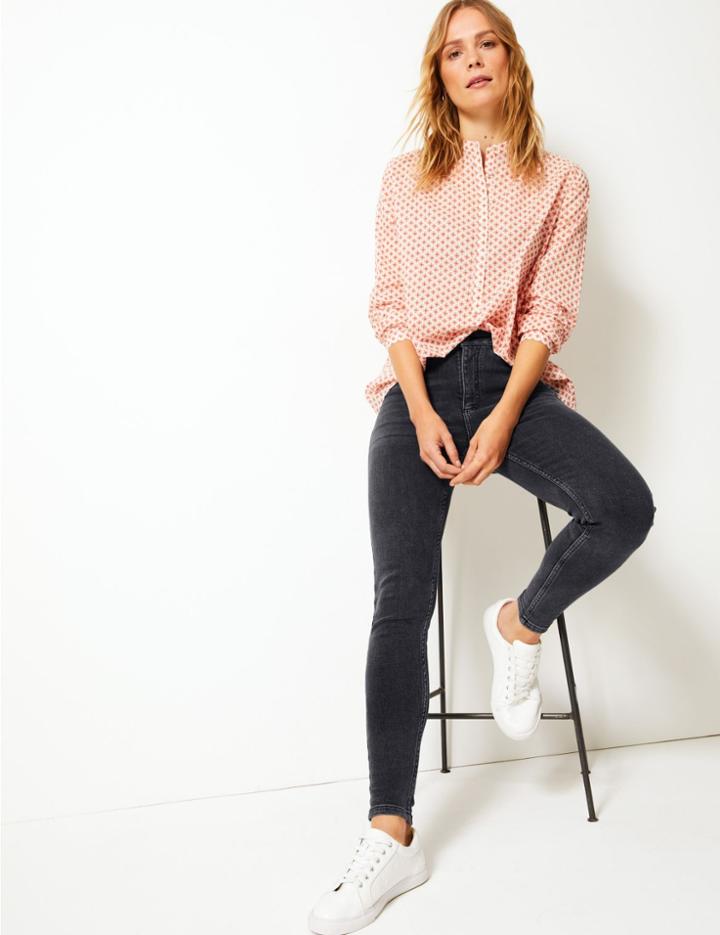 Marks & Spencer Authentic Stretch Skinny Leg Jeans Grey