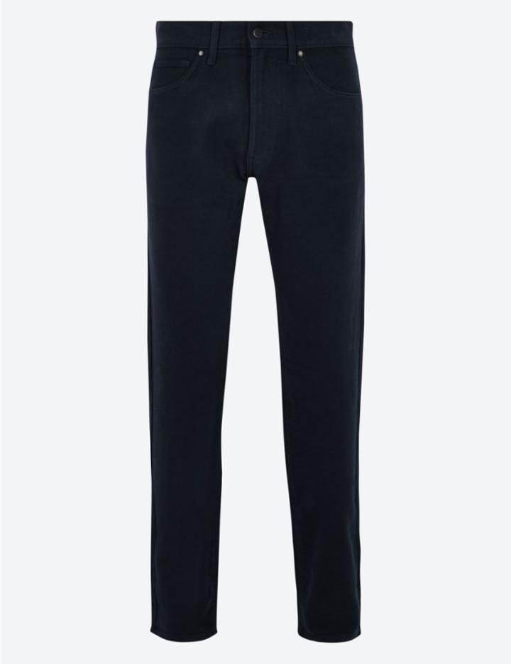 Marks & Spencer Slim Fit Italian Moleskin Trousers Navy