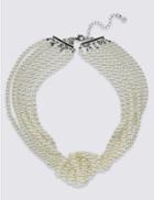 Marks & Spencer Knot Pearl Necklace Cream
