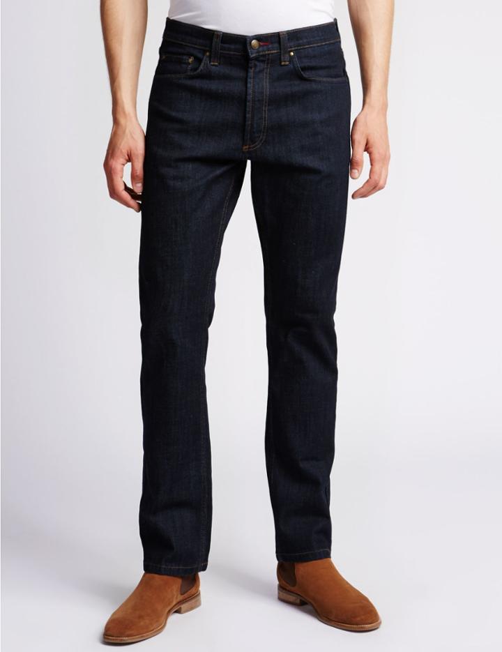 Marks & Spencer Straight Fit Stretch Jeans Indigo
