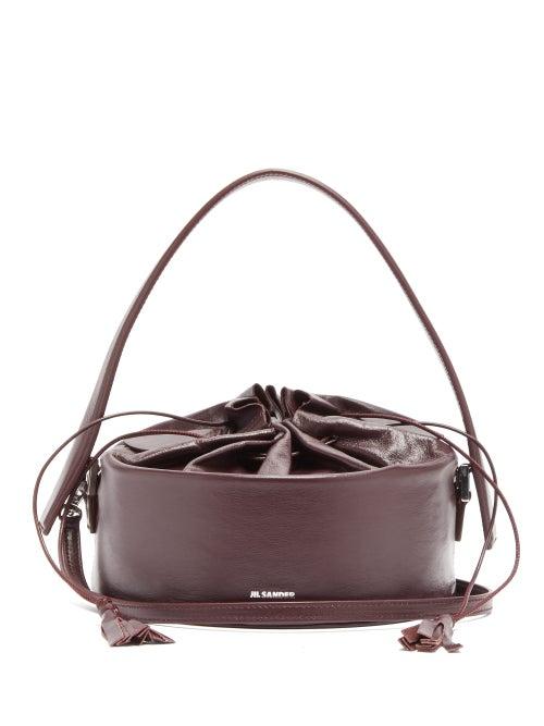 Matchesfashion.com Jil Sander - Drum Leather Bag - Womens - Burgundy