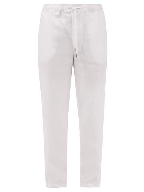 Derek Rose - Sydney Drawstring-waist Linen Trousers - Mens - White