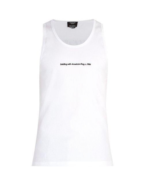 Matchesfashion.com Calvin Klein 205w39nyc - Andy Warhol Print Stretch Cotton Tank Top - Mens - White