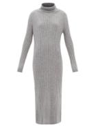 Lisa Yang - Lauren Ribbed-cashmere Maxi Dress - Womens - Grey