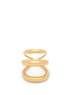 Matchesfashion.com Charlotte Chesnais - Echo Triple-band 18kt Gold-vermeil Ring - Womens - Gold