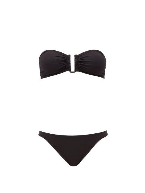 Matchesfashion.com Eres - Fripon Strapless Bandeau Bikini - Womens - Black