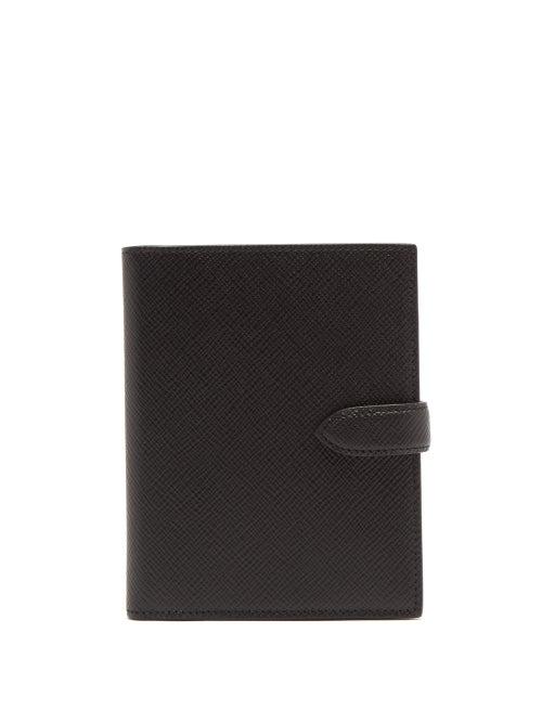 Matchesfashion.com Smythson - Panama Leather Bi-fold Wallet - Mens - Black