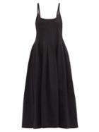 Matchesfashion.com Jil Sander - Square-neck Twill Dress - Womens - Black