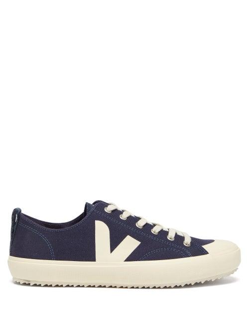Veja - Nova V-logo Canvas Trainers - Womens - Navy