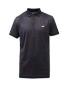 J.lindeberg - Swirl-print Jersey Polo Shirt - Mens - Navy