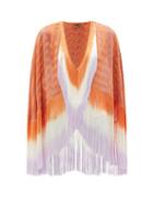 Ladies Beachwear Missoni Mare - Fringed Zigzag-jacquard Knit Cover Up - Womens - Orange