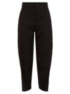 Matchesfashion.com Chlo - Pleat-front Cropped Crepe Trousers - Womens - Black