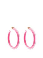 Matchesfashion.com Alison Lou - Jelly Medium Neon 14kt Gold-plated Hoop Earrings - Womens - Pink