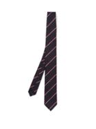 Matchesfashion.com Dunhill - Striped Silk Tie - Mens - Navy