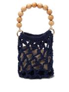 Matchesfashion.com Rosantica By Michela Panero - Polaris Beaded Handle Woven Bag - Womens - Blue Multi