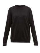 Matchesfashion.com Wardrobe. Nyc - Dropped Shoulder Merino Wool Sweater - Womens - Black