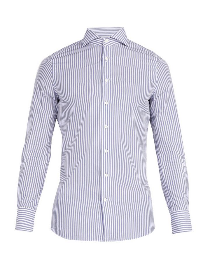 Salle Privée Evron Cotton-poplin Striped Shirt