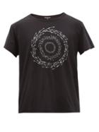 Matchesfashion.com Ann Demeulemeester - Arrow Print Cotton T Shirt - Mens - Black White