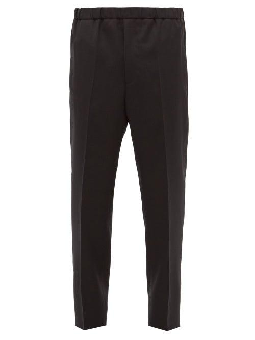 Matchesfashion.com Jil Sander - Elasticated-waist Wool Relaxed-leg Trousers - Mens - Black