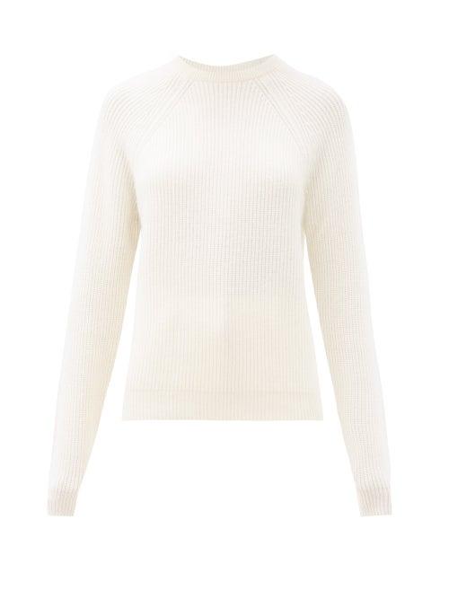 Matchesfashion.com Johnstons Of Elgin - Odina Ribbed Cashmere Sweater - Womens - Ivory