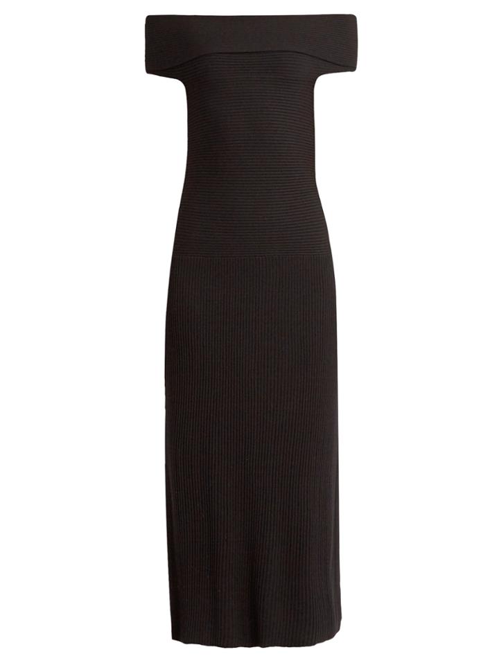 Elizabeth And James Marbella Off-the-shoulder Wool-blend Dress