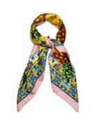 Dolce & Gabbana Majolica And Pineapple-print Silk Scarf