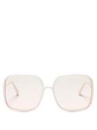Matchesfashion.com Dior - Diorsostellaire Square Acetate Sunglasses - Womens - White