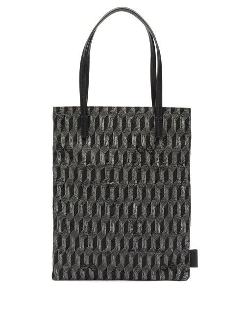 Au Depart - L'europe Reflective-jacquard Tote Bag - Mens - Black Multi