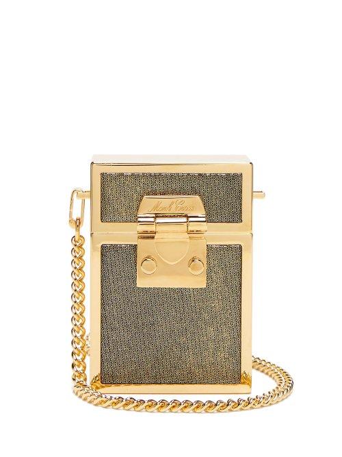 Matchesfashion.com Mark Cross - Nicole Moir And Gold Plated Cross Body Bag - Womens - Gold