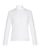 Calvin Klein 205w39nyc Logo-embroidered Roll-neck Stretch-cotton Top