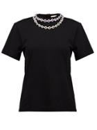 Matchesfashion.com Christopher Kane - Crystal-embellished Cotton-jersey T-shirt - Womens - Black