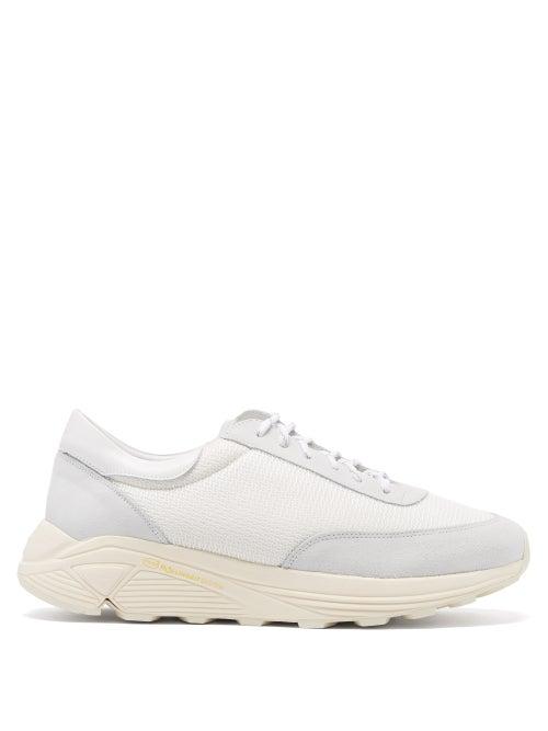 Matchesfashion.com Our Legacy - Mono Leather, Suede And Mesh Runner Trainers - Mens - White