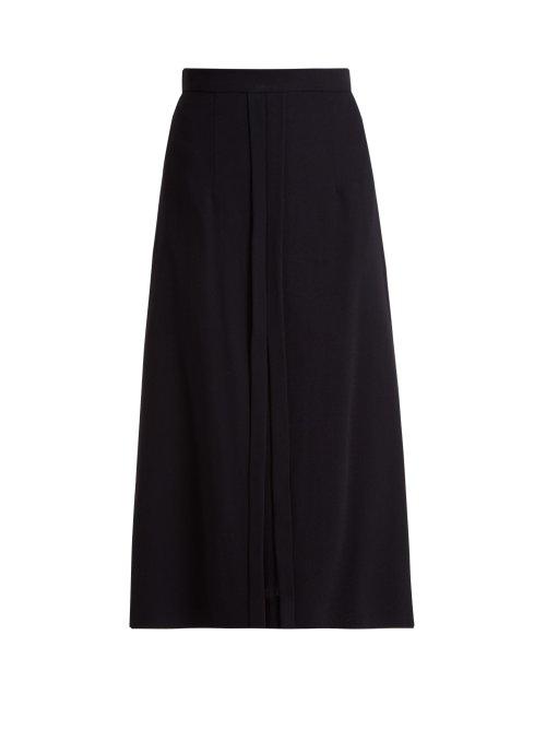 Matchesfashion.com Goat - Garnet Wool Crepe Skirt - Womens - Navy
