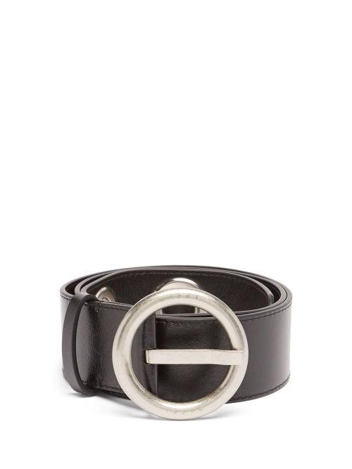 Mens Accessories Marni - Eyelet Leather Belt - Mens - Black