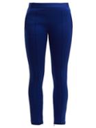 Matchesfashion.com Miu Miu - Crystal Embellished Track Pants - Womens - Blue