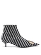 Balenciaga Houndstooth Bb Ankle Boots