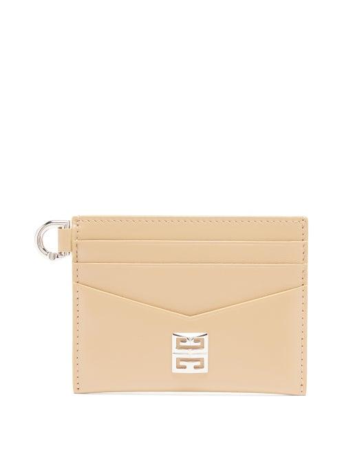 Ladies Accessories Givenchy - 4g Leather Cardholder - Womens - Beige