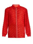 Marco De Vincenzo Fil Coup Striped Silk-blend Shirt