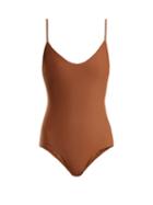 Matchesfashion.com Matteau - The Scoop Swimsuit - Womens - Brown