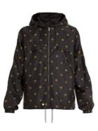 Gucci Bee And Star-jacquard Shell Hooded Jacket