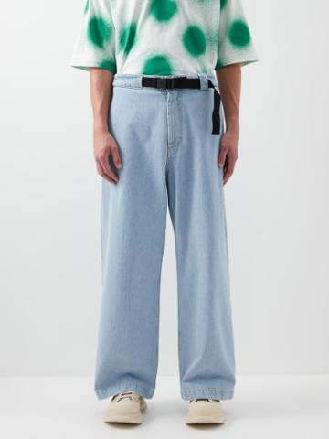1 Moncler Jw Anderson - Belted Straight-leg Jeans - Mens - Blue