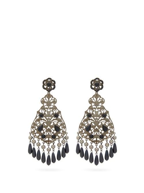 Matchesfashion.com Etro - Beaded Drop Earrings - Womens - Black