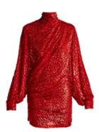 Matchesfashion.com Alexandre Vauthier - Lynx Print Silk Blend Dvor Mini Dress - Womens - Red