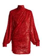 Matchesfashion.com Alexandre Vauthier - Lynx Print Silk Blend Dvor Mini Dress - Womens - Red